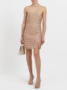 Abito corto con trama intrecciata