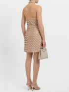 Abito corto con trama intrecciata