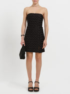 Abito corto con trama intrecciata