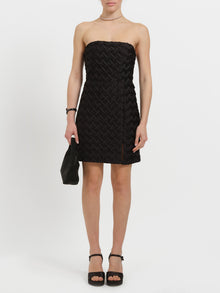 Abito corto con trama intrecciata