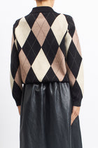 Maglia modello polo con fantasia geometrica