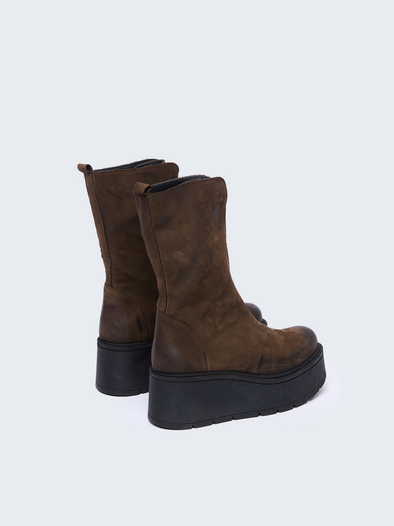 Stivaletto con platform e zip