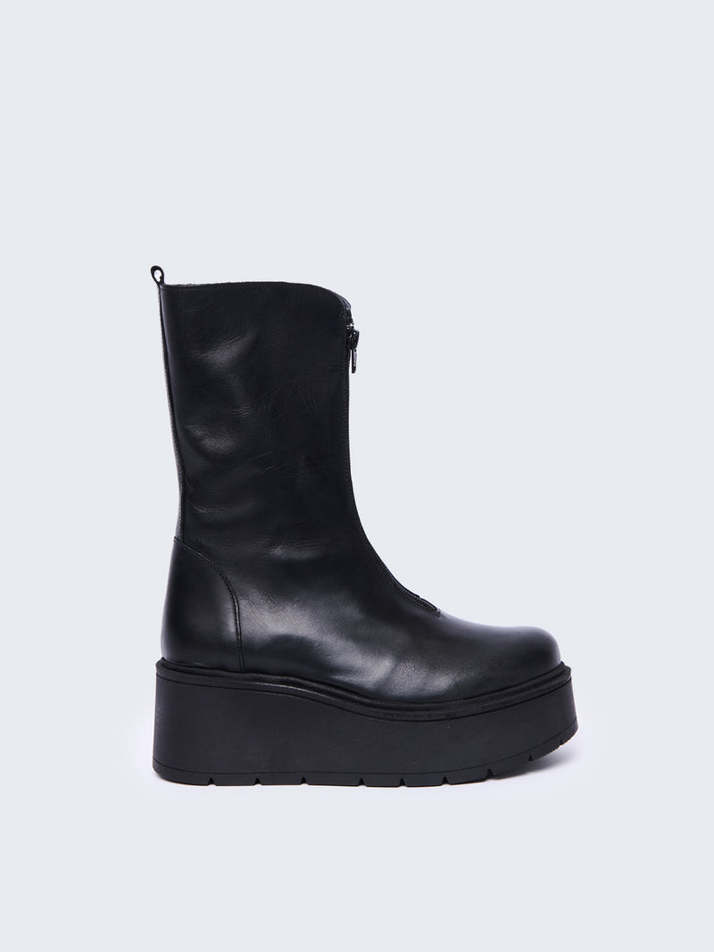 Stivaletto con platform e zip