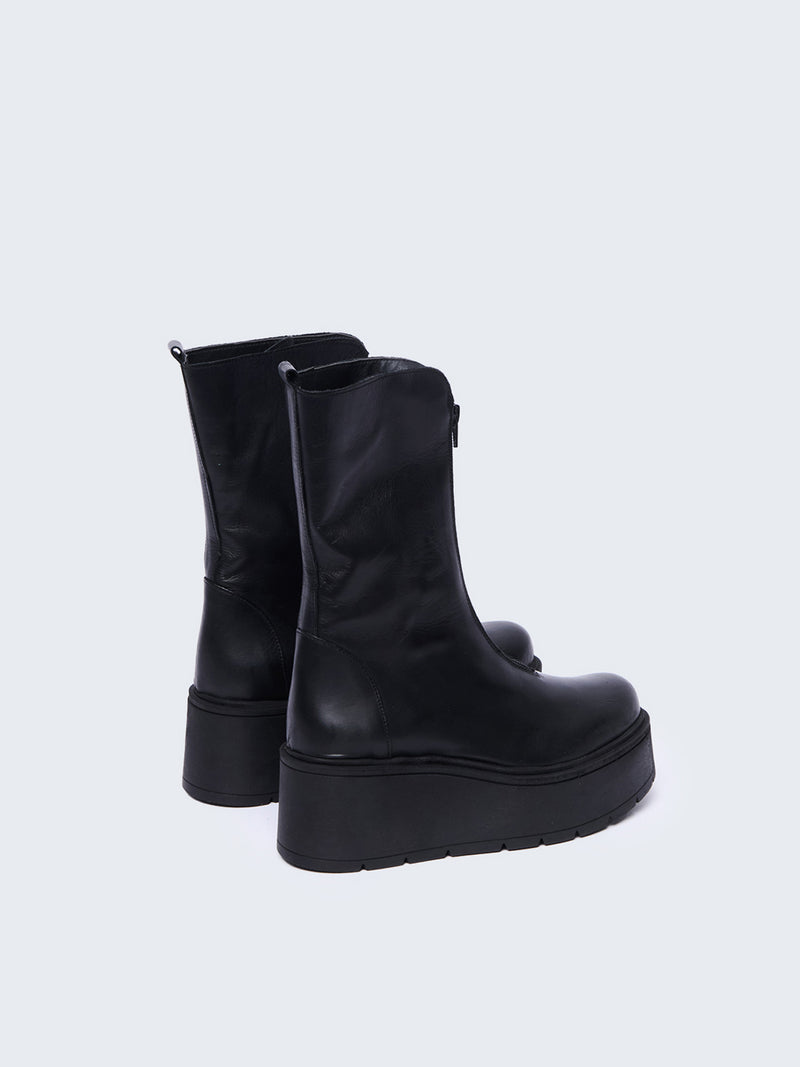 Stivaletto con platform e zip