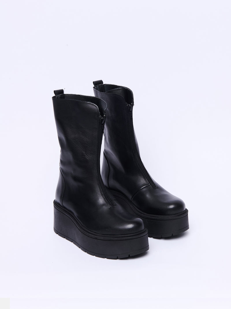 Stivaletto con platform e zip