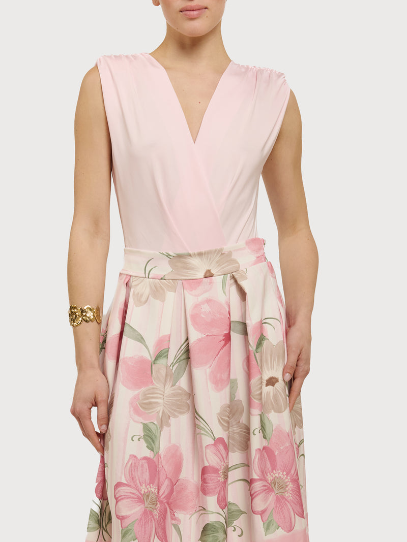 Body con spalline imbottite