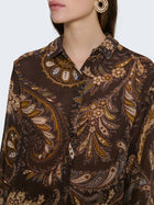 Camicia misto lana con motivo paisley