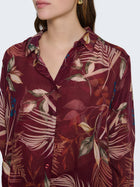 Camicia misto lana con motivo jungle