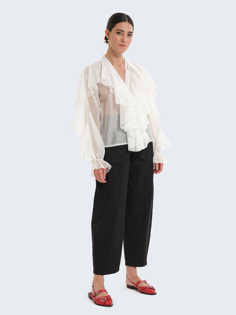 Camicia con volant