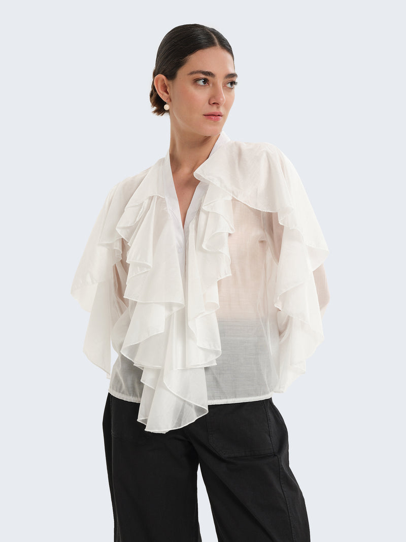 Camicia con volant