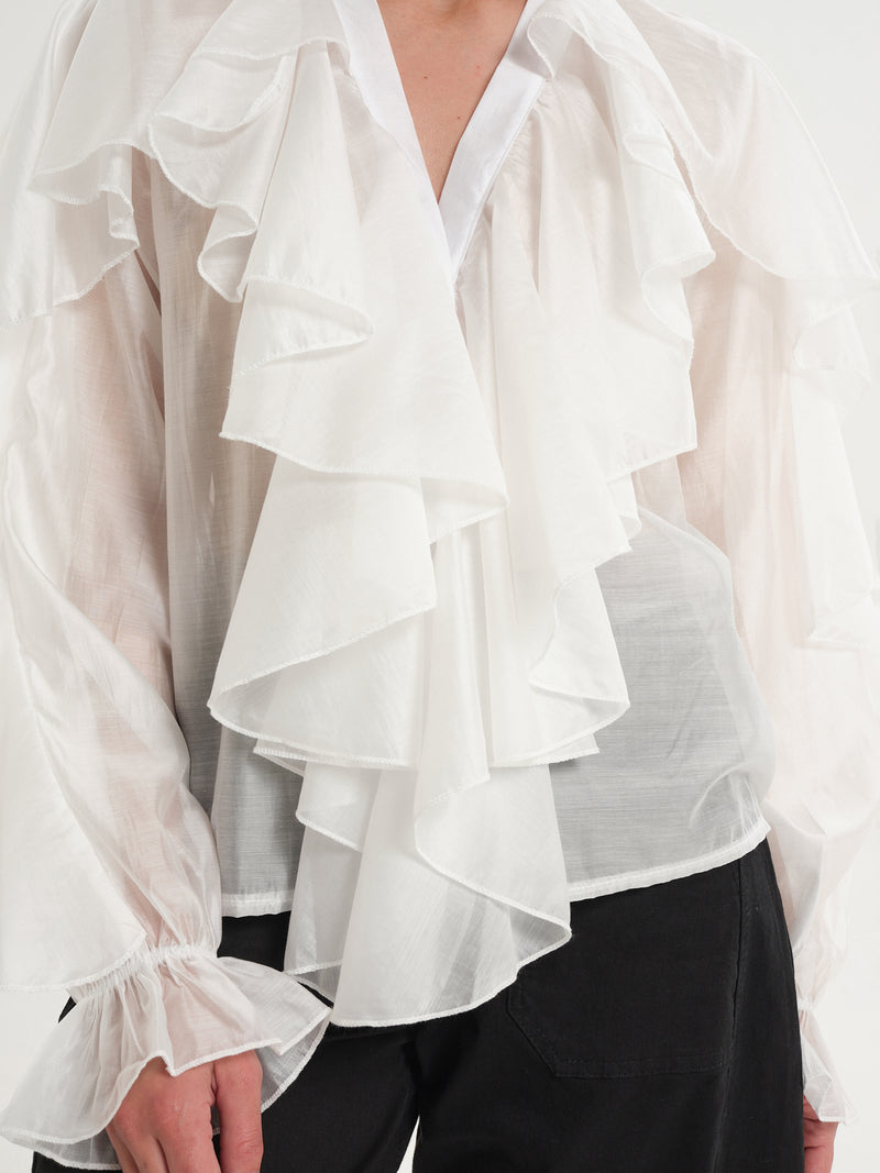 Camicia con volant