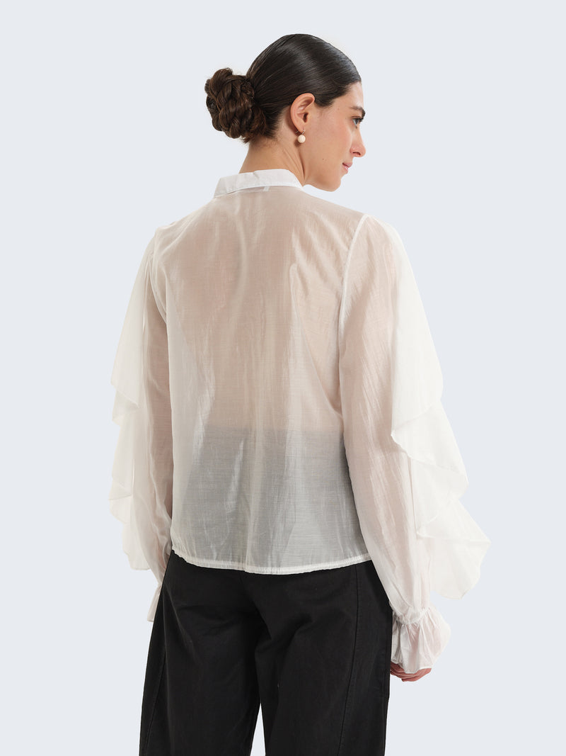 Camicia con volant