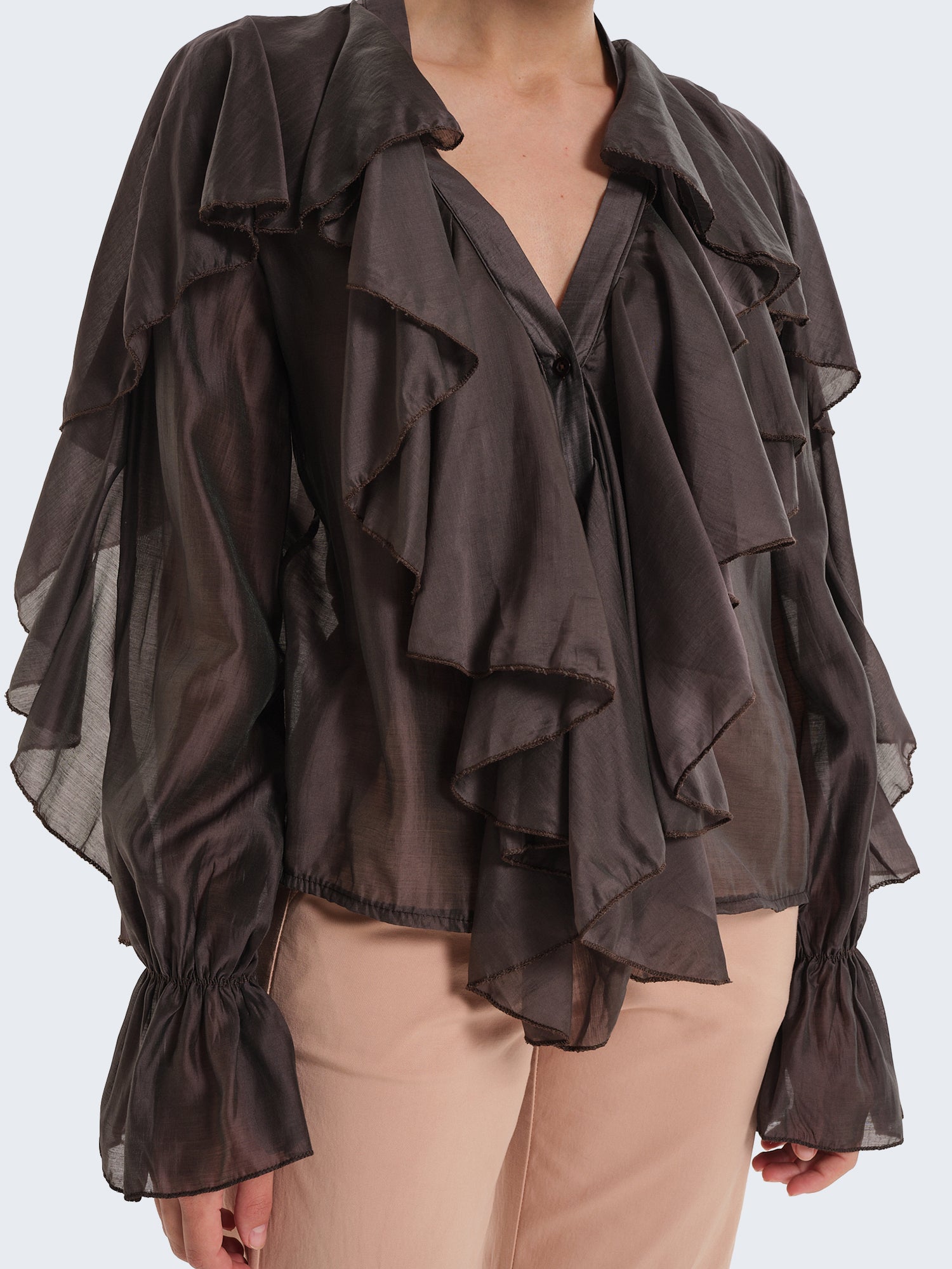 Camicia con volant