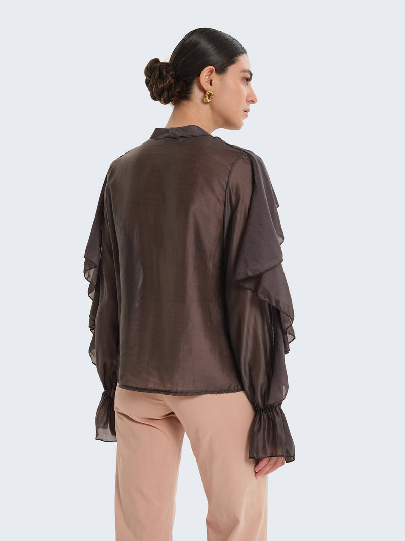 Camicia con volant