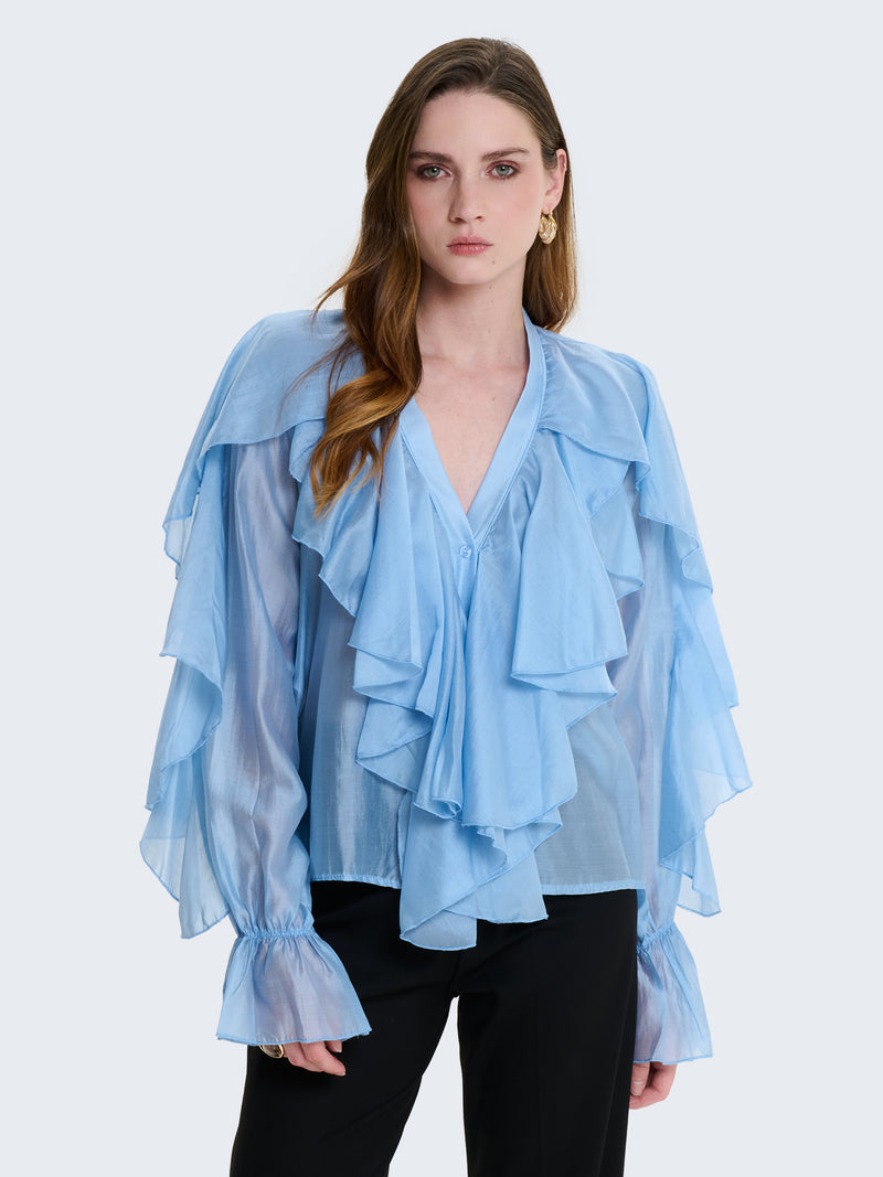 Camicia con volant