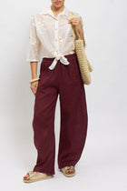 Camicia ricamata con fiocco