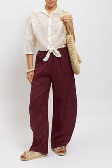 Camicia ricamata con fiocco