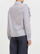 Camicia a righe con rouches