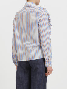 Camicia a righe con rouches