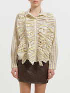 Camicia a righe con rouches