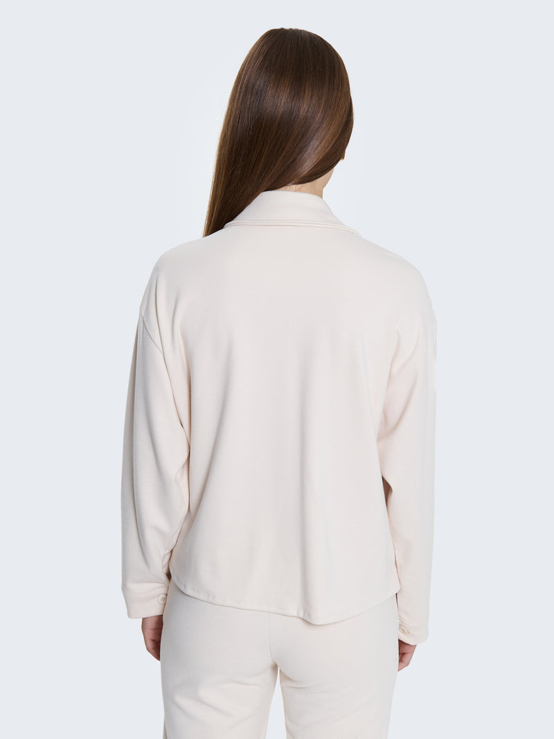 Camicia misto lana boxy con accessori