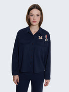 Camicia misto lana boxy con accessori