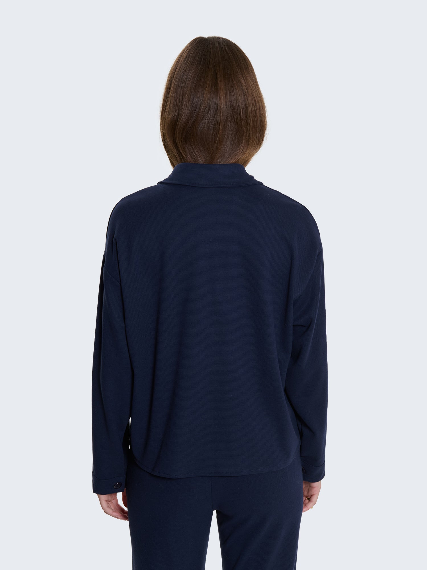 Camicia misto lana boxy con accessori