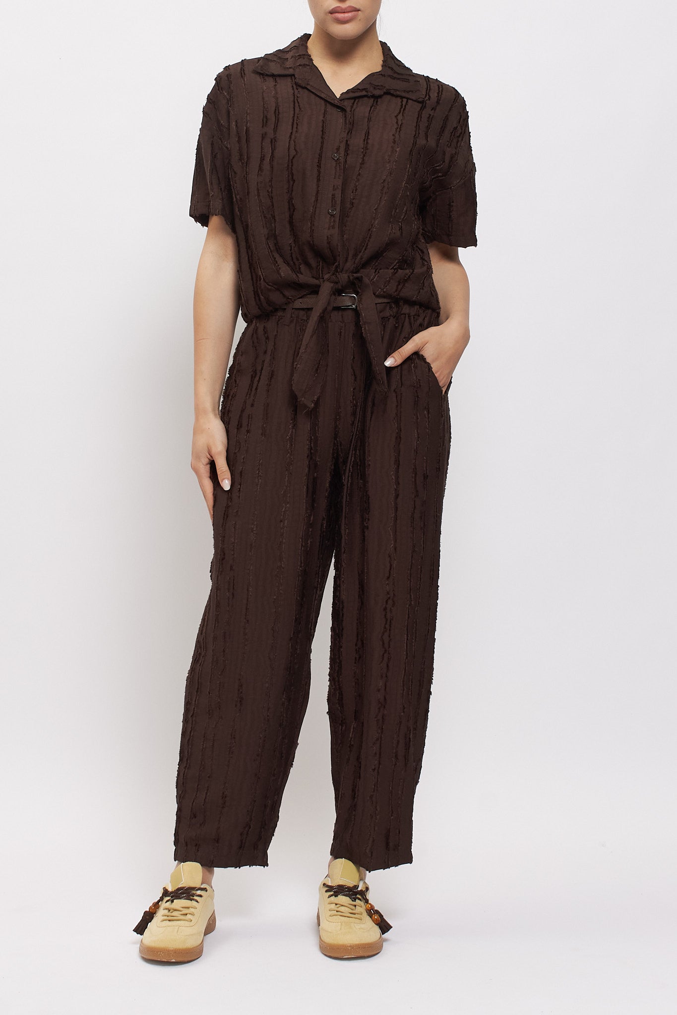 Pantalone in viscosa con cintura