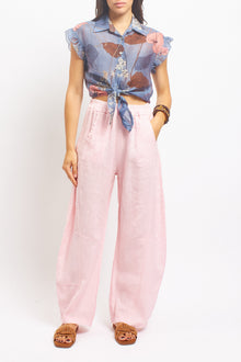 Camicia con fiocco fantasia