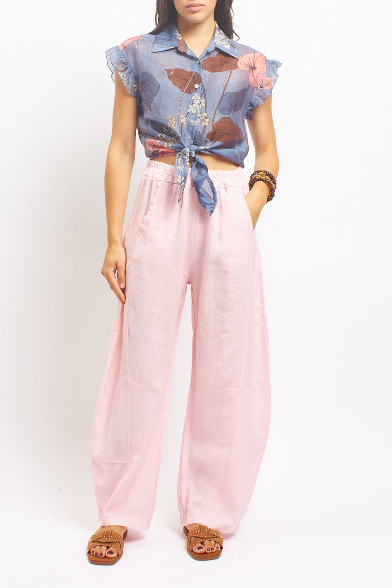Camicia con fiocco fantasia