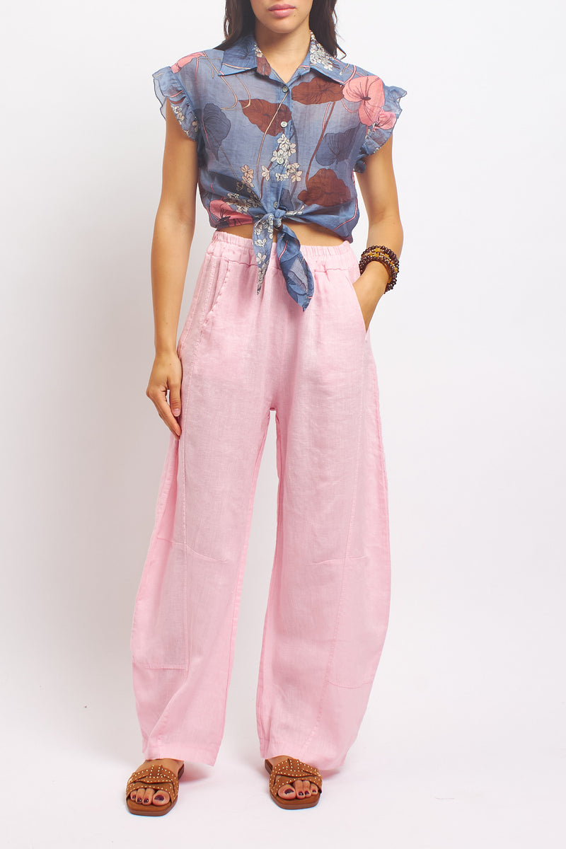 Camicia con fiocco fantasia