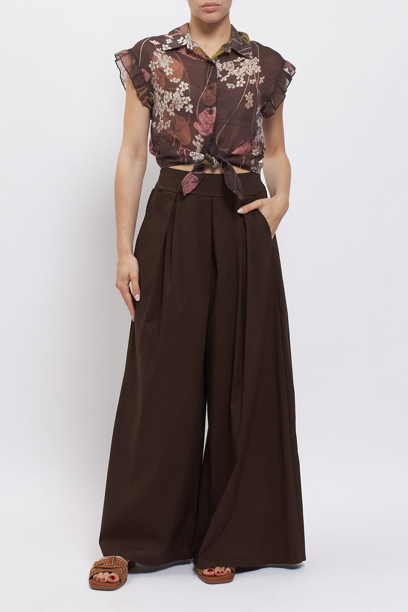 Camicia con fiocco fantasia