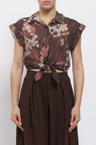 Camicia con fiocco fantasia