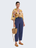 Pantaloni balloon in misto lino