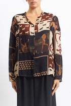 Camicia in lana con fiocco