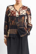 Camicia in lana con fiocco