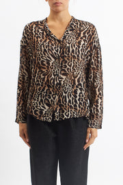 Camicia in lana con fiocco