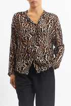 Camicia in lana con fiocco