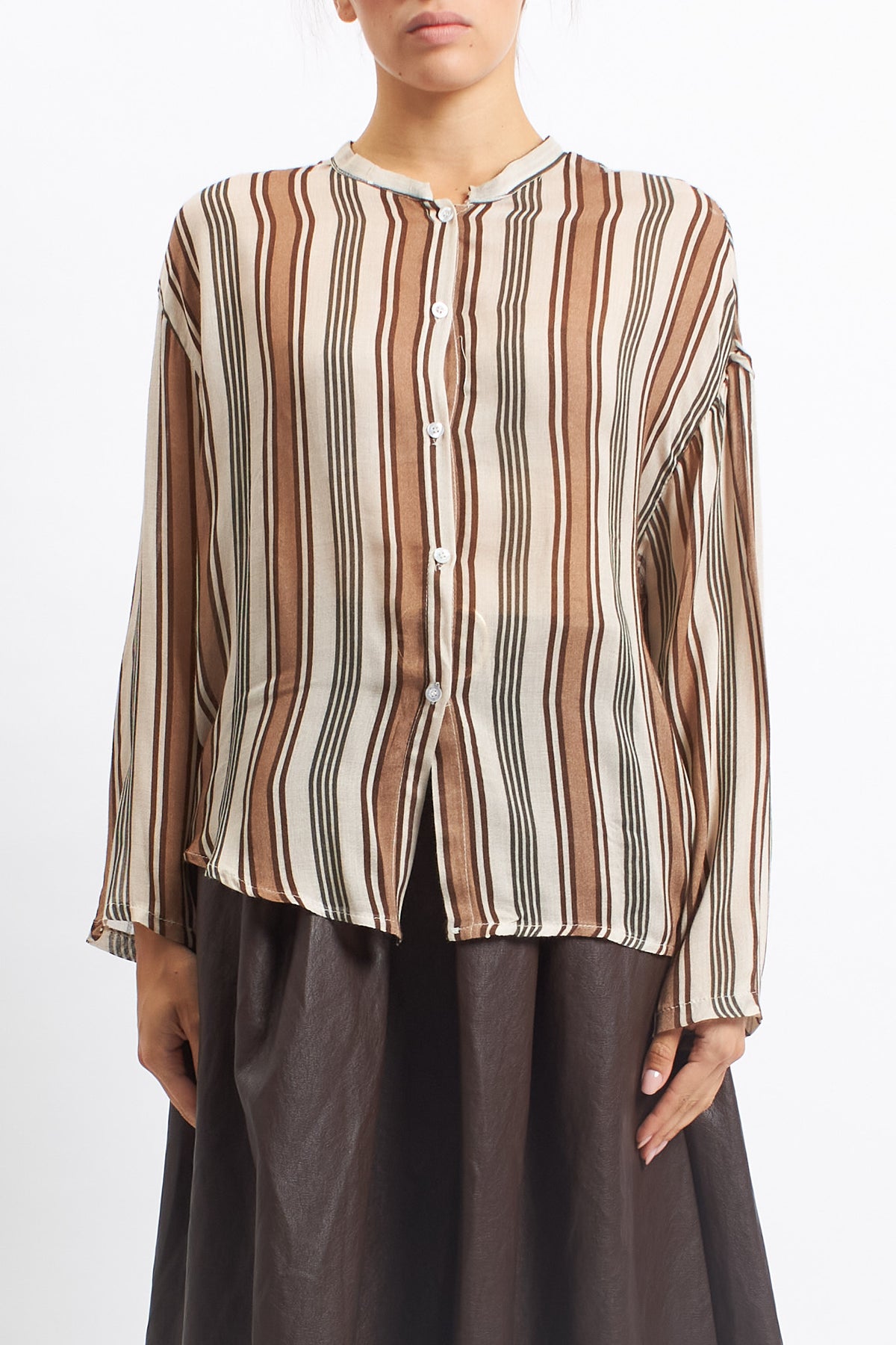 Camicia in lana con fiocco
