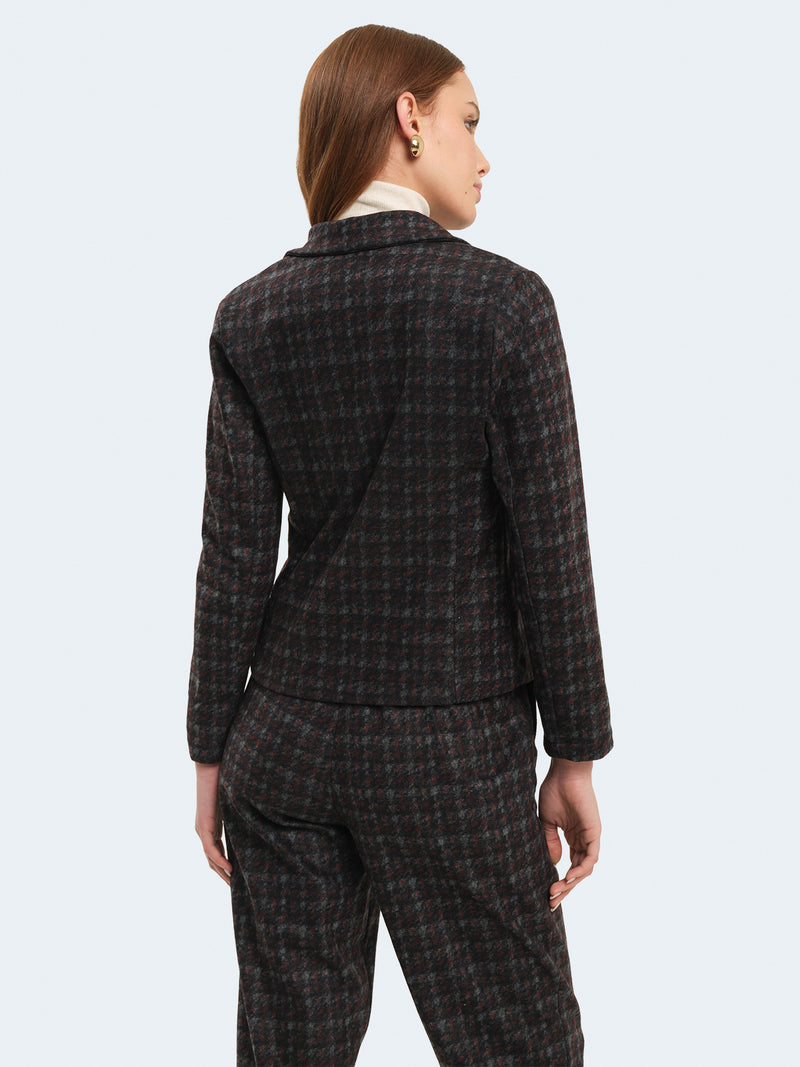 Giacca slim fit pied de poule