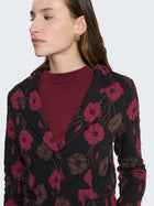 Blazer in jaquard con fantasia floreale