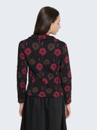 Blazer in jaquard con fantasia floreale