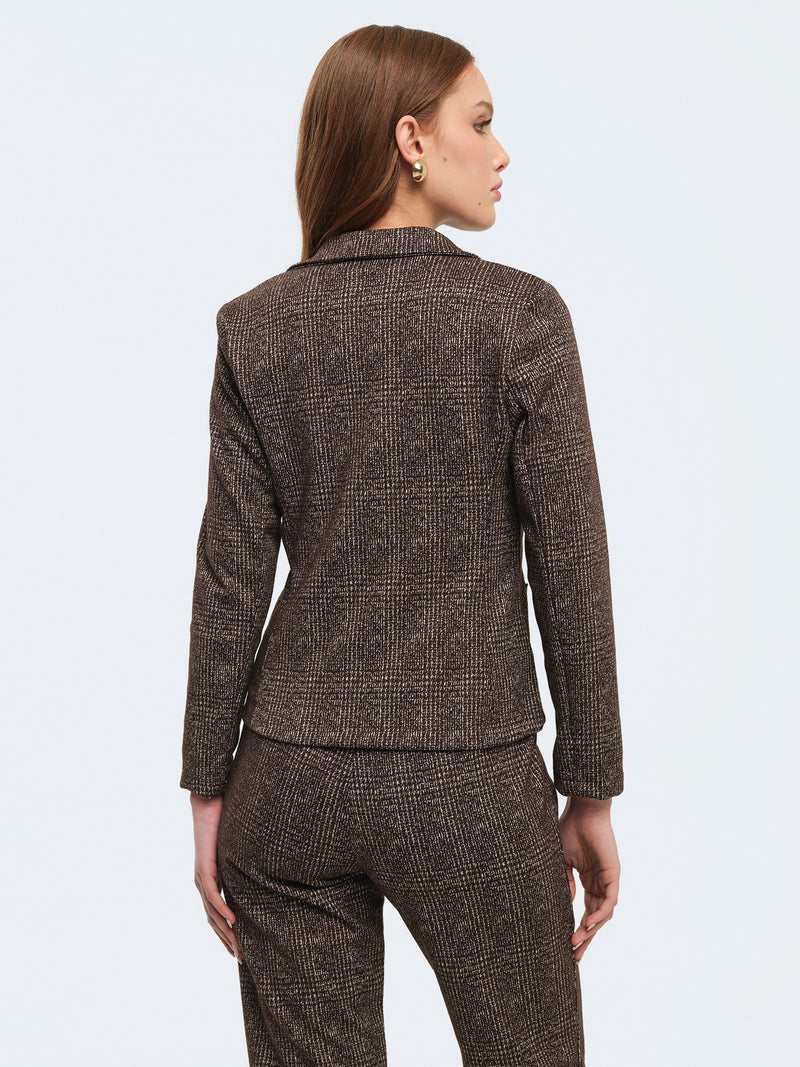 Giacca slim fit principe di galles