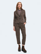 Pantaloni slim fit principe di galles