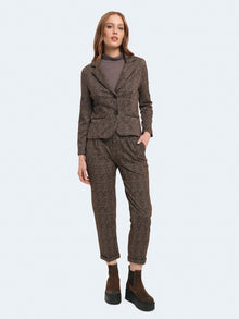 Pantaloni slim fit principe di galles