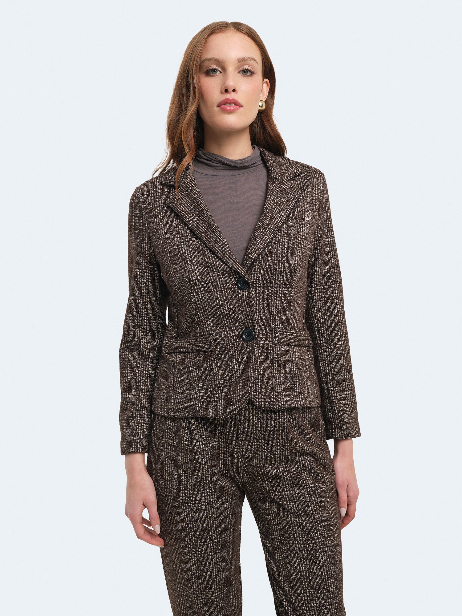 Giacca slim fit principe di galles