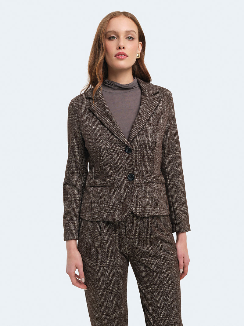 Giacca slim fit principe di galles