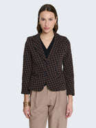 Blazer slim fit a scacchi