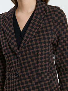 Blazer slim fit a scacchi