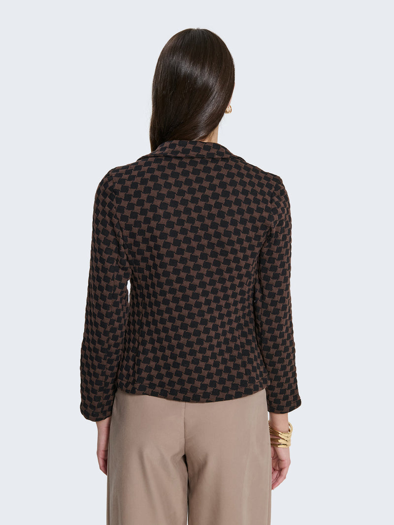 Blazer slim fit a scacchi